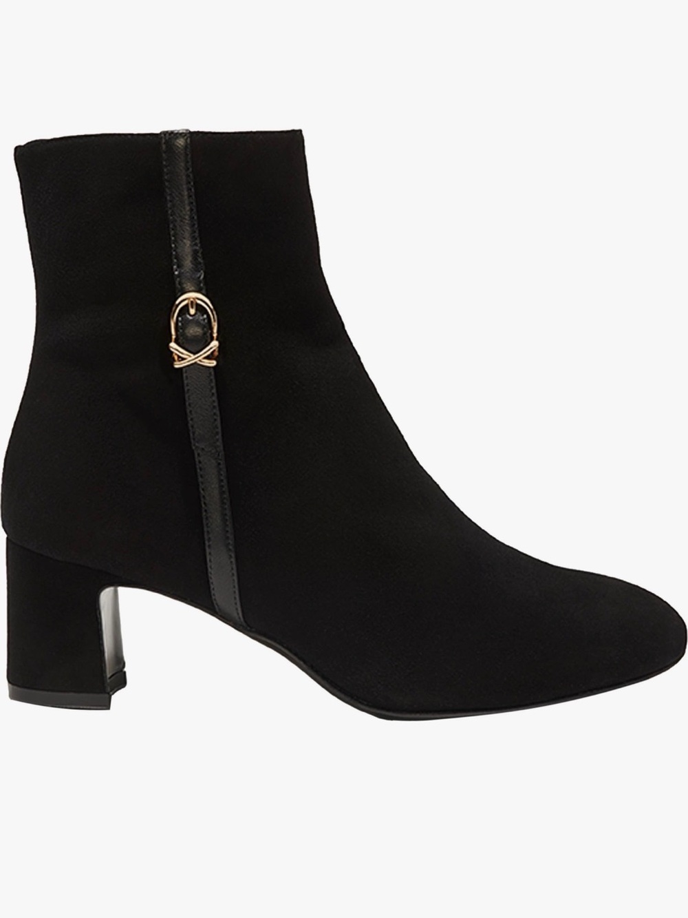 Margaux The Bowery Boot in Suede Black Ankle Booties with Side Buckle EU 37.5